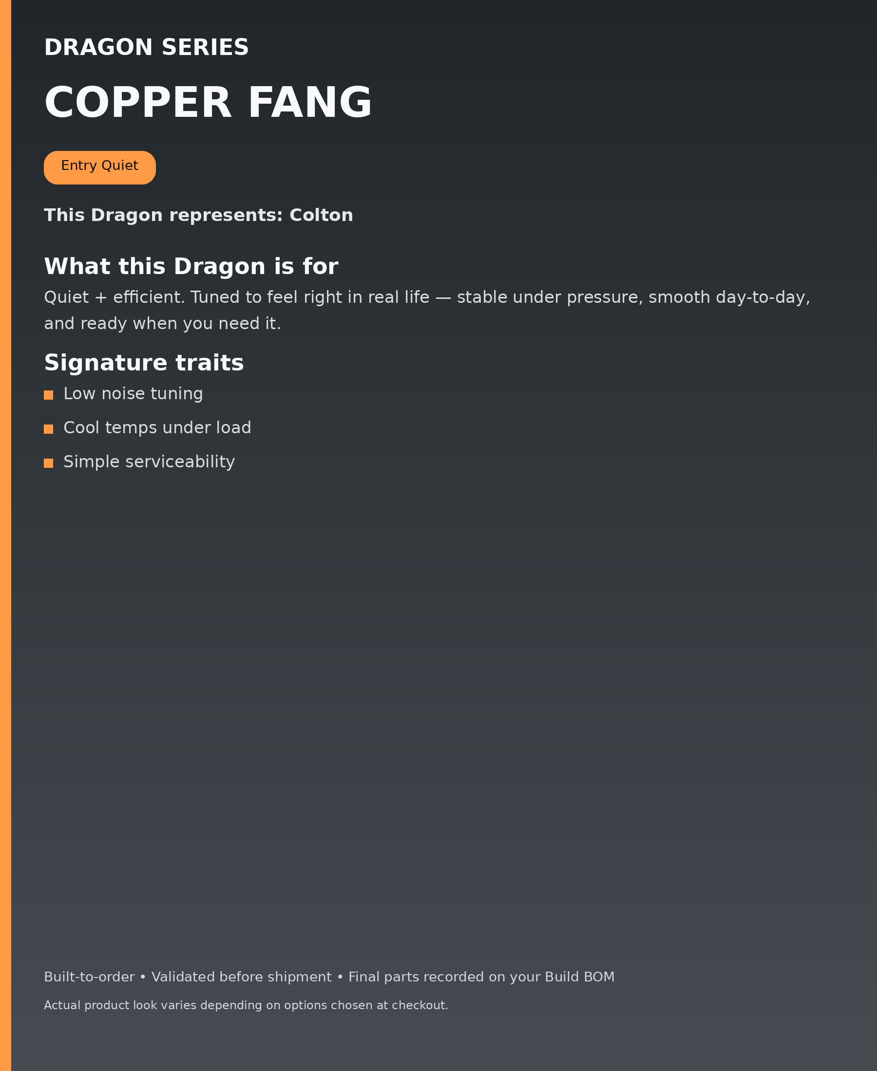 Dragon Series - Copper Fang - what this Dragon is for
