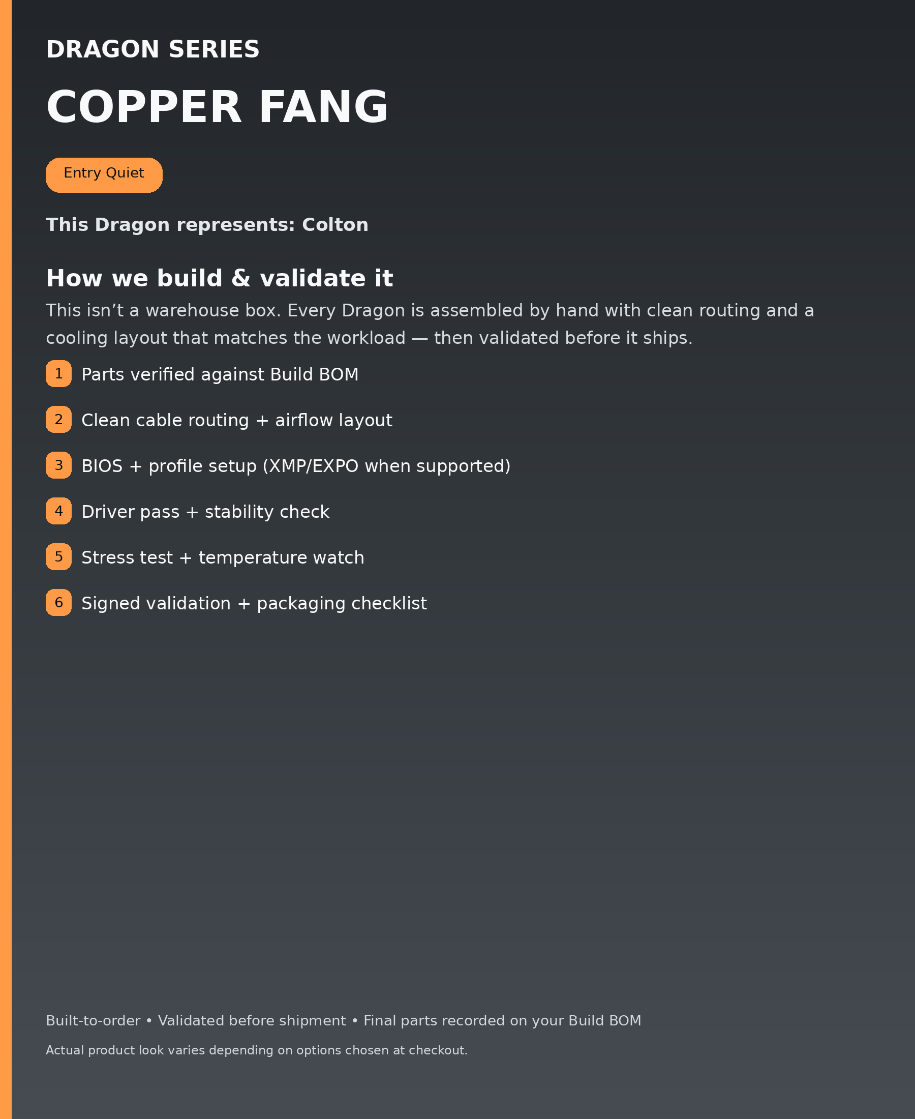 Dragon Series - Copper Fang - build & validation