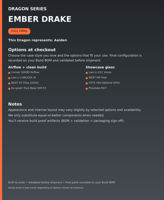 Dragon Series - Ember Drake - options at checkout