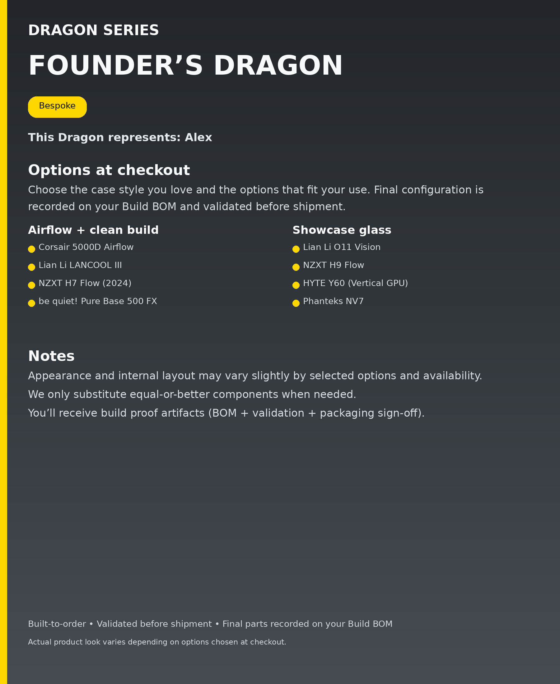 Dragon Series - Founders Dragon - options at checkout