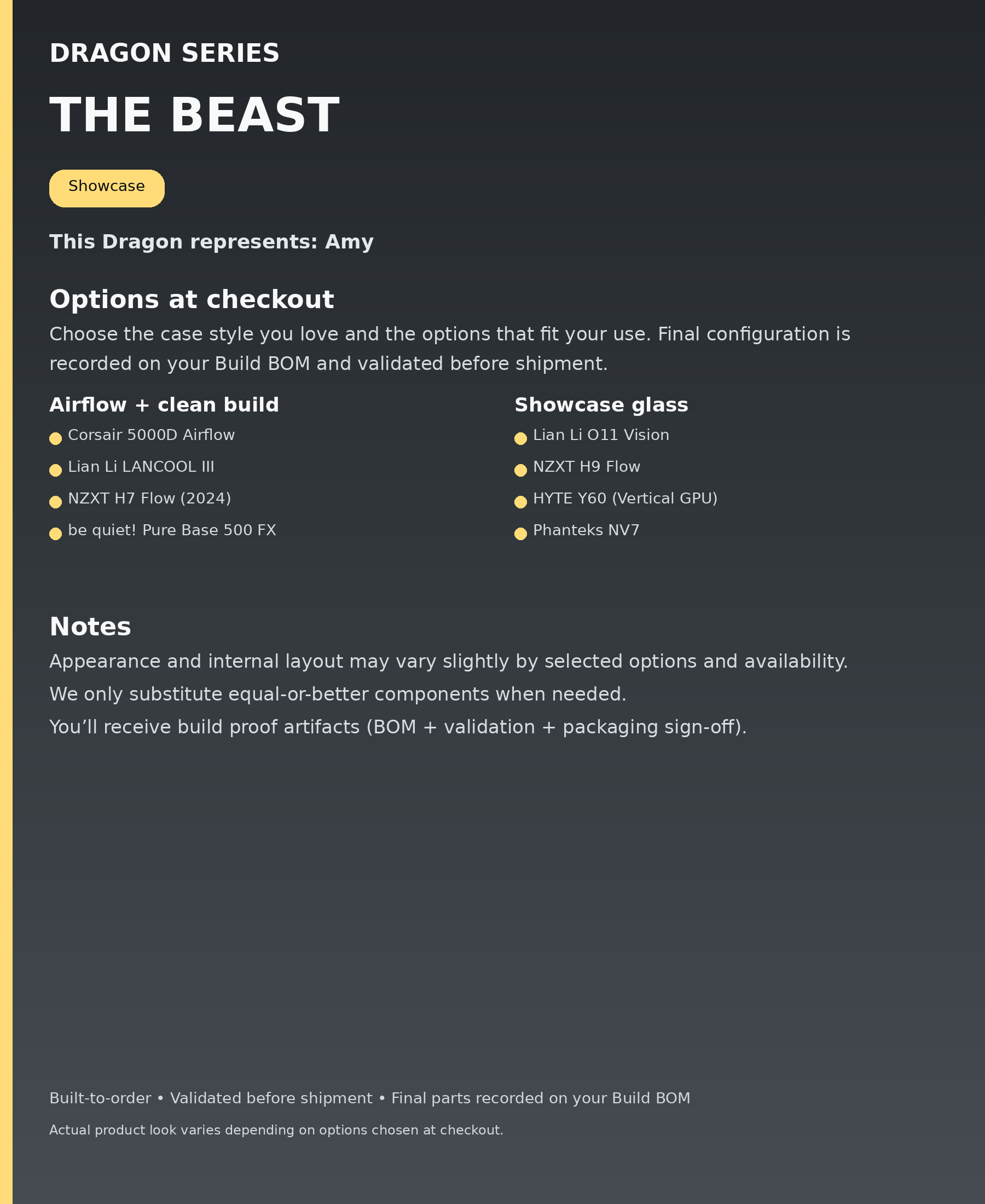 Dragon Series - The Beast - options at checkout